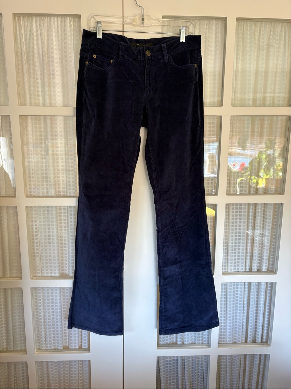 Marc Jacobs Navy Corduroy Wide-Leg Pants